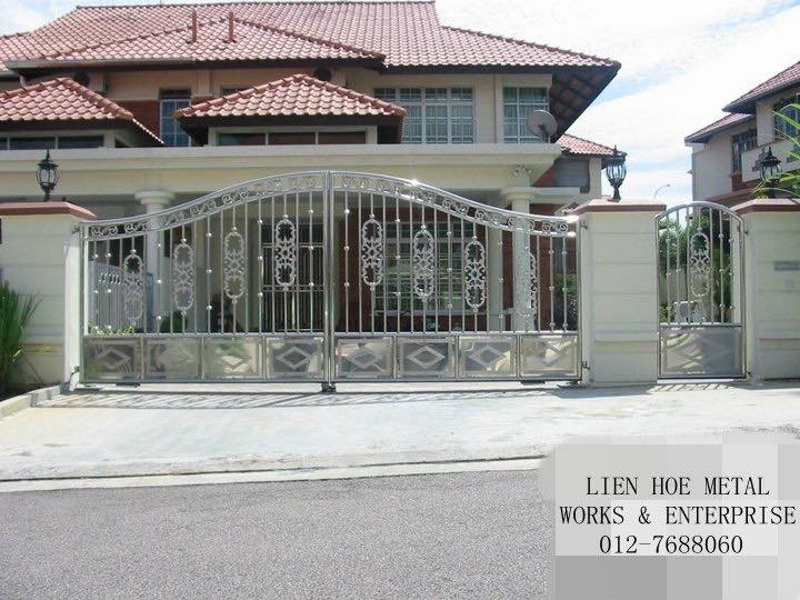 Open Gate and Aluminium and Tempered Glass
